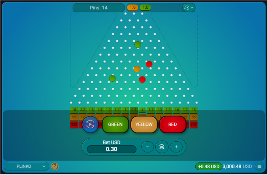 Plinko gameplay 1