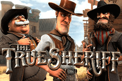 Logo the true sheriff betsoft jeu casino 