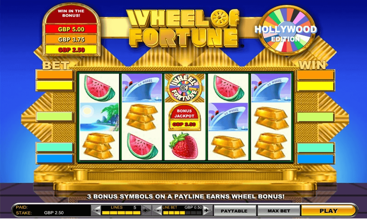 Wheel of fortune hollywood edition igt machine a sous 